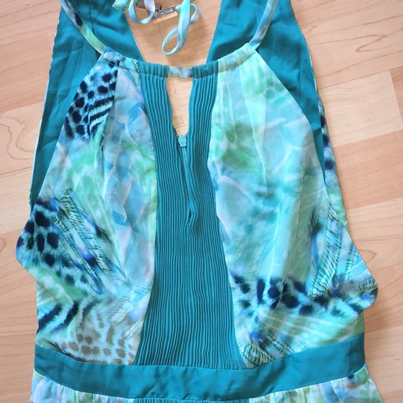 Marciano Teal-Print sleeveless dress - Picture 4 of 8